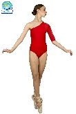 BODY IN LYCRA MONOSPALLA MANICA TRE QUARTI ROSSO DONNA